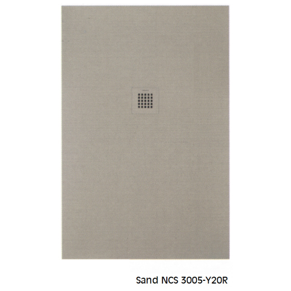 BB STRATO Rechteckige Duschwanne 180 x 100 cm sand Ablauf in chrom